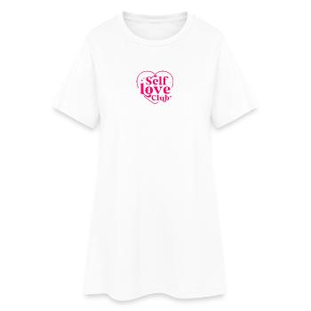 Club d’amour de soi - Robe T-shirt Femme - blanc - Devant