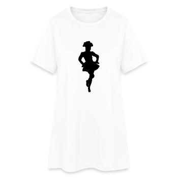 Funkenmarie - Frauen T-Shirt-Kleid - Weiß - Vorne