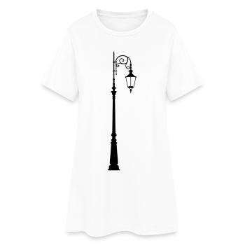 Straßenlaterne - Frauen T-Shirt-Kleid - Weiß - Vorne