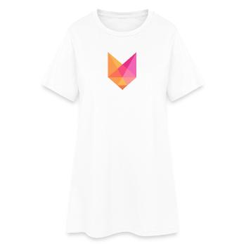 Colorful Geometric Fox Abstract Design - Women’s T-Shirt Dress - white - Front