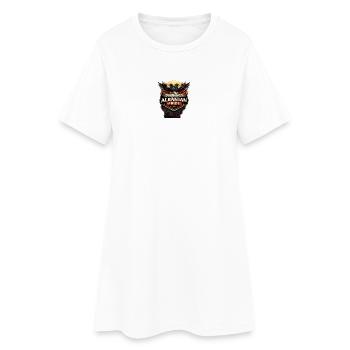 Albania's Proud Eagle Motif - Women’s T-Shirt Dress - white - Front