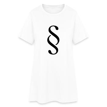Berufesymbol Paragraf - Frauen T-Shirt-Kleid - Weiß - Vorne