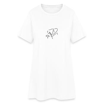 pianistin an flüegel - Frauen T-Shirt-Kleid - Weiß - Vorne