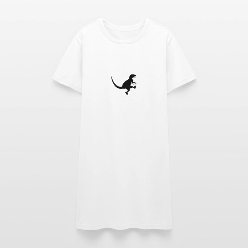 Dancing attacking Raptor T -Rex Women’s T-Shirt Dress