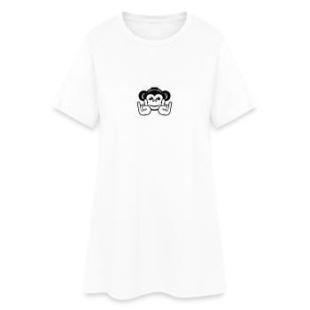 Heavy Metal Rock Hand Connexion Satan partie - Robe T-shirt Femme - blanc - Devant