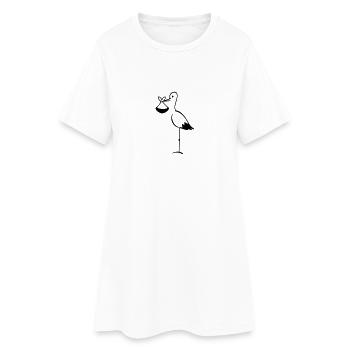 Cigogne avec Bundle / cigogne avec le paquet (1c) - Robe T-shirt Femme - blanc - Devant