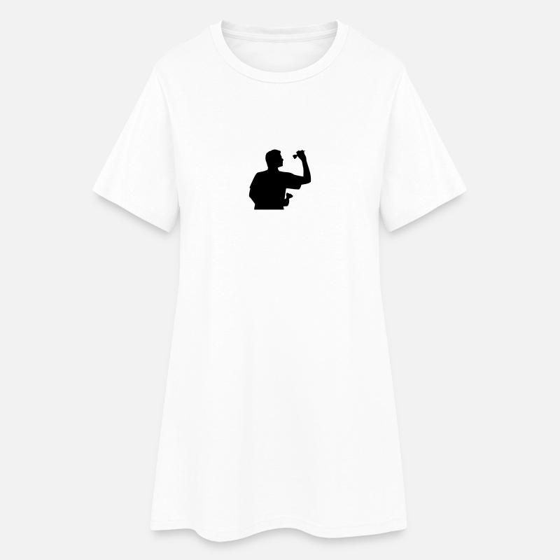 Jeu de fléchettes - Robe T-shirt Femme - blanc