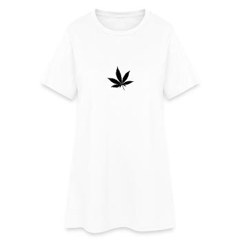 Hanfblatt 2 - Robe T-shirt Femme - blanc - Devant