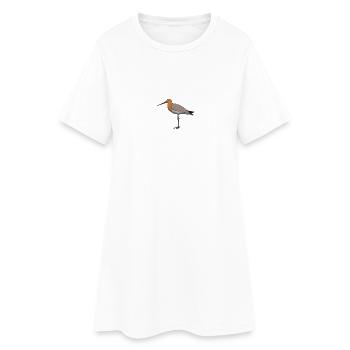 Uferschnepfe - Frauen T-Shirt-Kleid - Weiß - Vorne