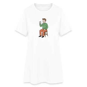 Couture Déjantée au Fil - Robe T-shirt Femme - blanc - Devant