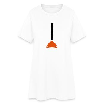 Plombier - Robe T-shirt Femme - blanc - Devant