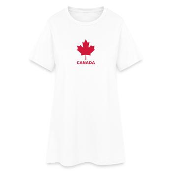 Kanada - Frauen T-Shirt-Kleid - Weiß - Vorne