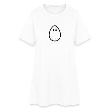 œuf - Robe T-shirt Femme - blanc - Devant