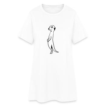 Suricates doux drôle - Robe T-shirt Femme - blanc - Devant