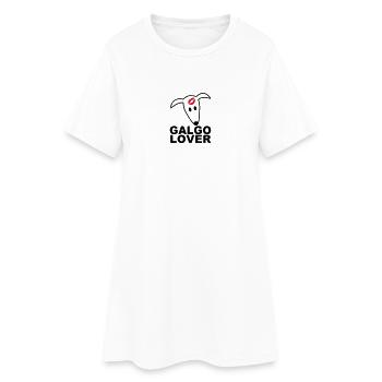 Galgolover - Frauen T-Shirt-Kleid - Weiß - Vorne
