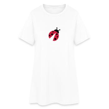 Ladybug - Women’s T-Shirt Dress - white - Front
