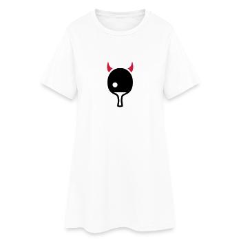 Ping-pong Diable - Robe T-shirt Femme - blanc - Devant