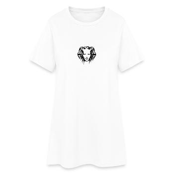 pan, teufel, devil, faun, satyr, musik, gott, - Frauen T-Shirt-Kleid - Weiß - Vorne