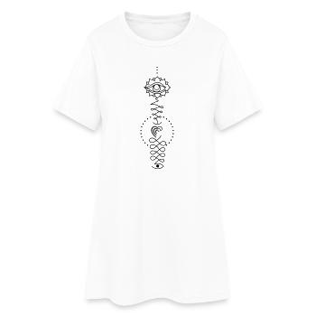 Totem du cœur – Symbole du cœur du signe du ressenti - Robe T-shirt Femme - blanc - Devant