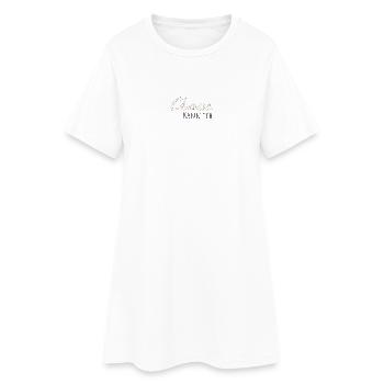 Chaos kann ich Shirt – Lustiger Spruch Design - Frauen T-Shirt-Kleid - Weiß - Vorne