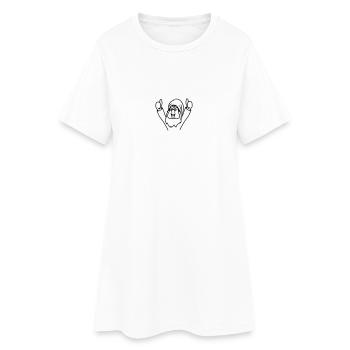 Dwarf thumbs up happy - Women’s T-Shirt Dress - white - Front