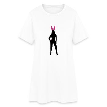 Femme – Sexy – Fille - Robe T-shirt Femme - blanc - Devant