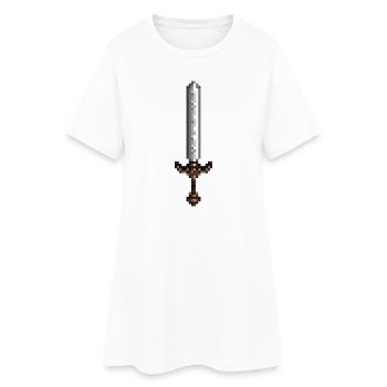 Sword pixel art retro style 8 bit - Women’s T-Shirt Dress - white - Front