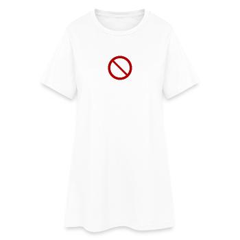 Interdit T-Shirt Cadeau Humour - Robe T-shirt Femme - blanc - Devant