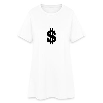 dollar - Robe T-shirt Femme - blanc - Devant
