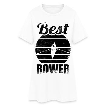 Meilleur rameur - Robe T-shirt Femme - blanc - Devant