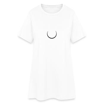 moon, - Frauen T-Shirt-Kleid - Weiß - Vorne