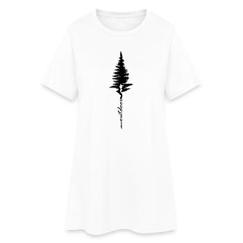 Baum Wandern Outdoor - Frauen T-Shirt-Kleid - Weiß - Vorne
