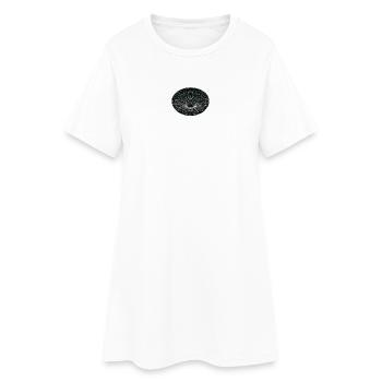 Trou de ver à grille vortex - Robe T-shirt Femme - blanc - Devant