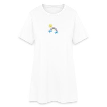 Sunny Rainbow Cloudscape Niedlich - Frauen T-Shirt-Kleid - Weiß - Vorne