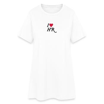 I love HR - Frauen T-Shirt-Kleid - Weiß - Vorne