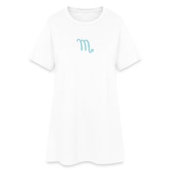 Skorpion-Sternzeichen Pastellblau - Frauen T-Shirt-Kleid - Weiß - Vorne