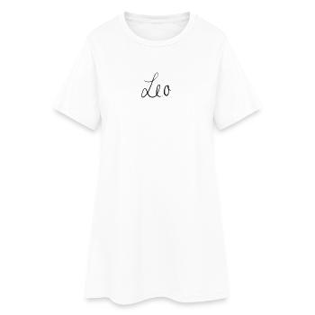 Leo - Robe T-shirt Femme - blanc - Devant