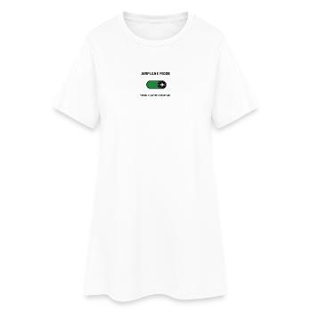 AIRPLANE MODE | Social Functions Disabled  - Frauen T-Shirt-Kleid - Weiß - Vorne