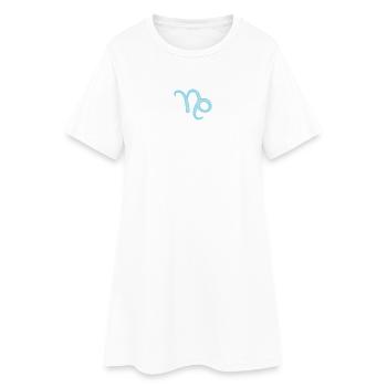 Steinbock Tierkreiszeichen Pastel Blau - Frauen T-Shirt-Kleid - Weiß - Vorne