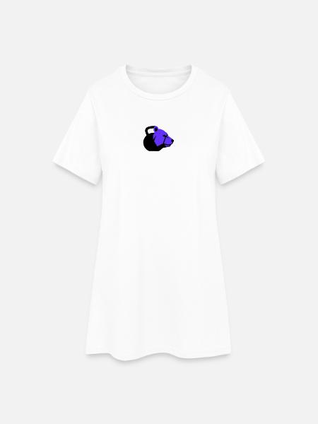 Kettlebell Bär Bear Dynamisch Fitness - Frauen T-Shirt-Kleid - Weiß