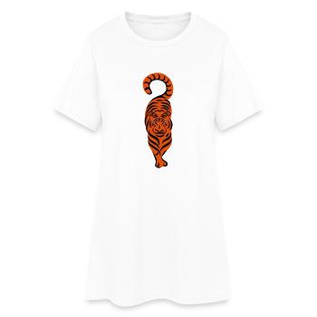 Tigre - Robe T-shirt Femme - blanc - Devant