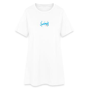 Splish Splash 2 - Frauen T-Shirt-Kleid - Weiß - Vorne