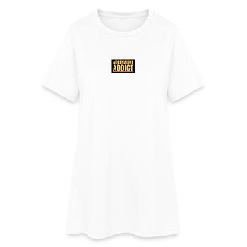 Annonce d’un accro à l’adrénaline - Robe T-shirt Femme - blanc - Devant