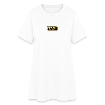 Taxi Schild - Frauen T-Shirt-Kleid - Weiß - Vorne