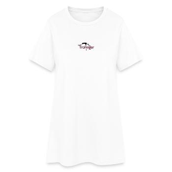 Trollinger - Frauen T-Shirt-Kleid - Weiß - Vorne