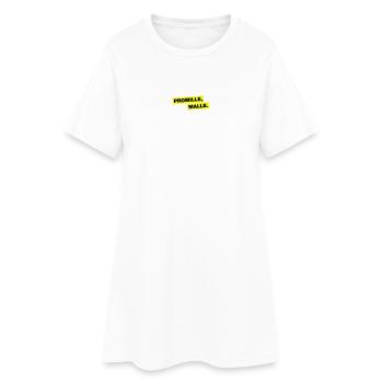 Promille, Malle - Frauen T-Shirt-Kleid - Weiß - Vorne