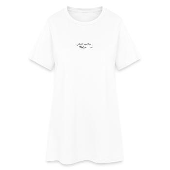 Teppich ausrollen! Der Maler ist da. - Frauen T-Shirt-Kleid - Weiß - Vorne
