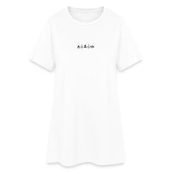 puls bier chillmal - Frauen T-Shirt-Kleid - Weiß - Vorne