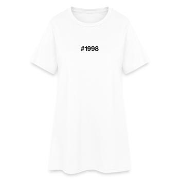 1998 Vintage Hashtag 28 Years 28th Birthday - Women’s T-Shirt Dress - white - Front