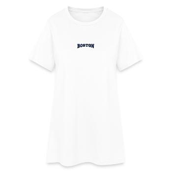 Logo de la police Boston Block - Robe T-shirt Femme - blanc - Devant